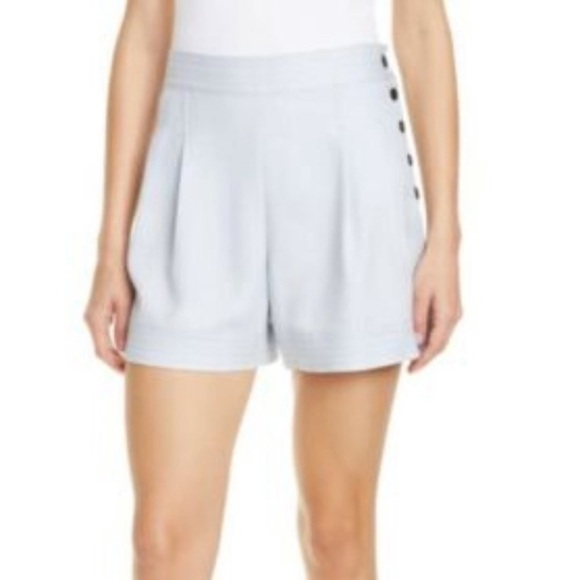 Club Monaco Teal High Waist Wide Leg Shorts 0 - Picture 4 of 13